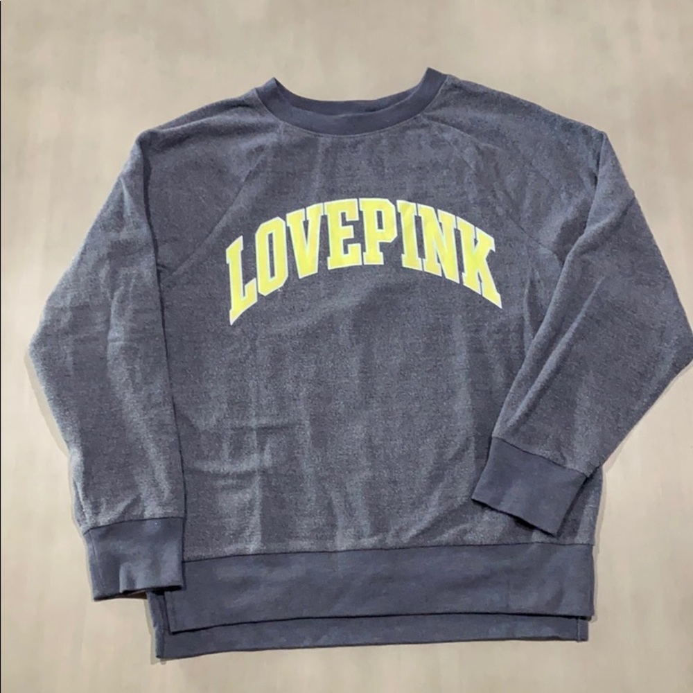 PINK Charcoal Grey Sweatshirt - XS